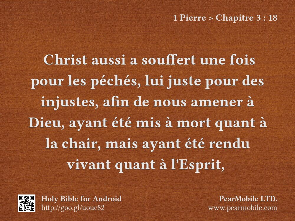 1 Pierre, Chapitre 3:18